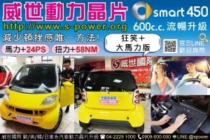 Smart 450 600c.c. 讓愛車流暢的訣竅