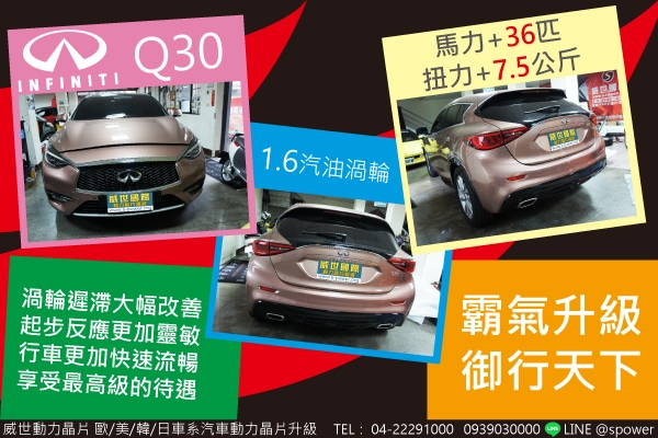 INFINITI Q30 1.6汽油渦輪 霸氣升級 御行天下