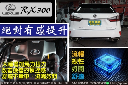 LEXUS RX300 全新進化，動能全面提升！