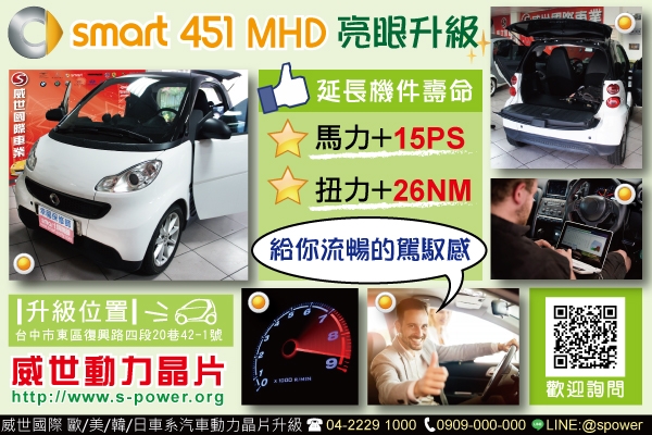 SMART 451 MHD 亮眼升級