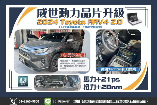 2024 Toyota RAV4 2.0不需要大幅改裝開出歐系般的紮實厚度