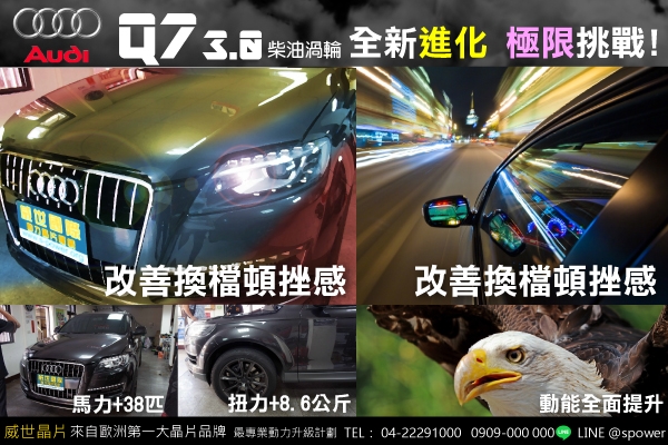 AUDI Q7 3.0柴油渦輪 動力全面解放！